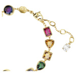 Imber Tennis bracelet Mixed cuts, Multicolored, Gold-tone plated